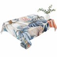 thumbnail image 2 of Pumpkin Coastal Table Cloth Waterproof Tablecloths, Blue Thanksgiving Starfish Shell Fall Tablecloth Dining Table Cover for Kitchen Party Tabletop Outdoor, Rectangle Tablecloth 60x102 Inch, 2 of 9