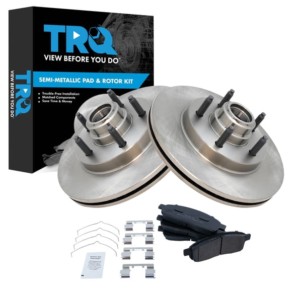 TRQ Front Brake Pad and Rotor Set Semi Metallic Fits 2004 Ford F-150