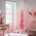 thumbnail image 6 of 6Ft Pencil Slim Artificial Pink Christmas Tree, 6 of 9