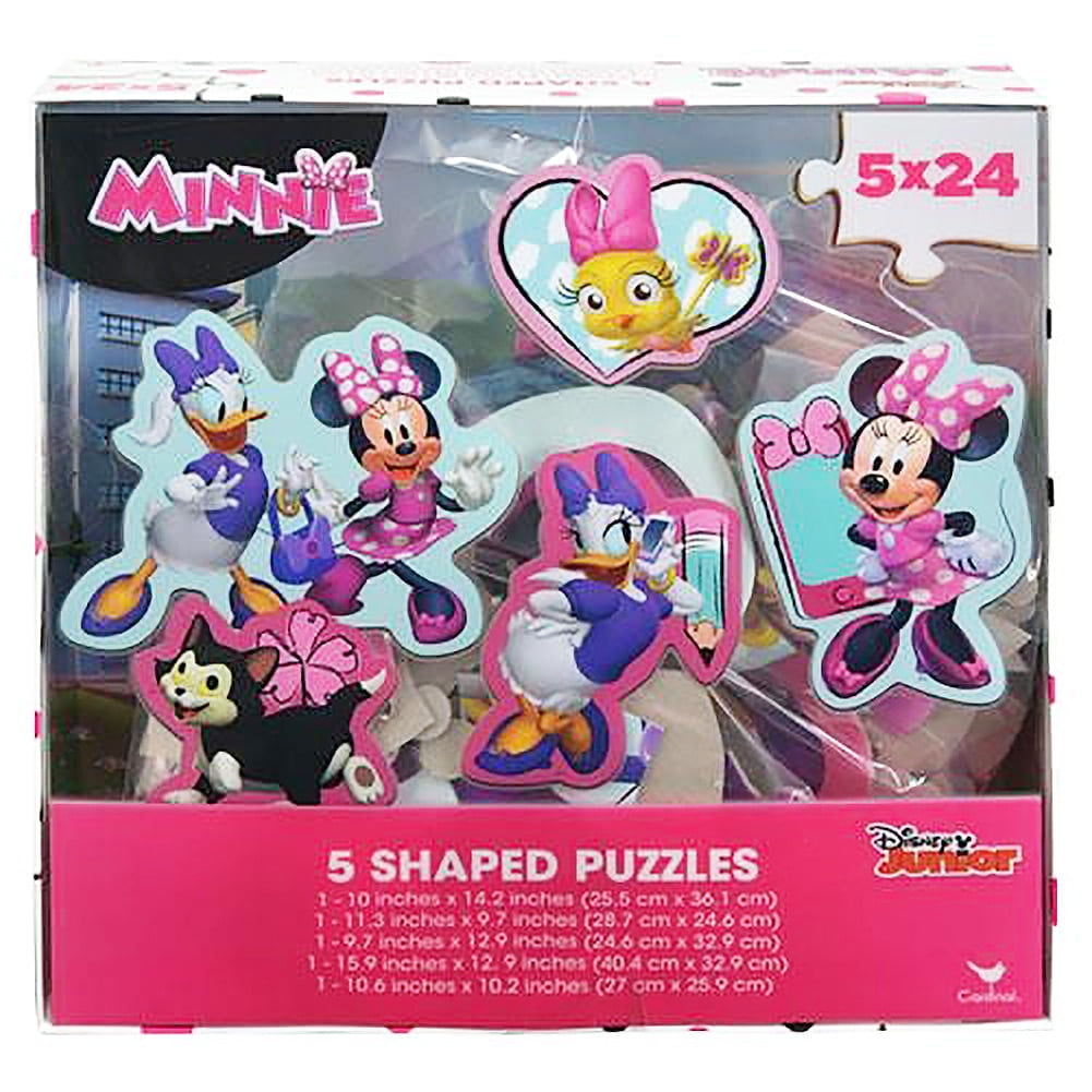 Age 5+ Puzzles On The GO Set Of 2-NEW 24 Pieces MINNIE MOUSE Disney Junior 