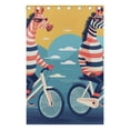 thumbnail image 4 of Zebras Bikes Clouds Black Out Curtains 84 Inch Length for Bedroom Living Room Windows 2 Panels Set, 4 of 6