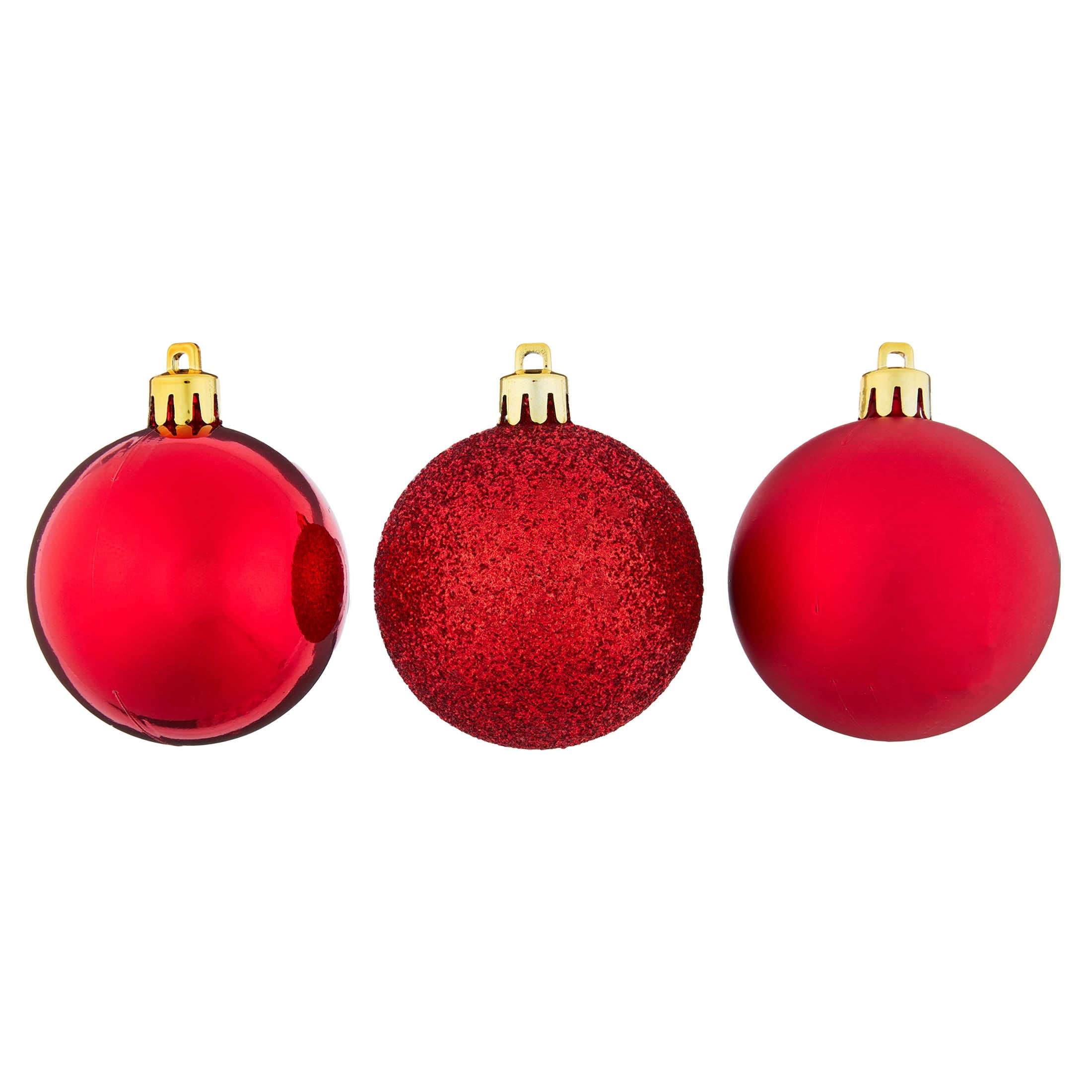 24-Count Red Ball Shatterproof Christmas Ornaments, 2.8", by Holiday Time