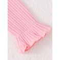 thumbnail image 6 of Gyratedream Toddler Fall Winter Long Sleeve Dress Ruffle Long Sleeve Ribbed Knit Button Down Casual Dresses 2-7 Years, 6 of 9