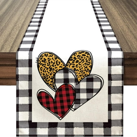 

New Linen Table Flag Valentine Day Check Home Decoration Tea Flag Cordless Twinkling Table Easter Table 72 Table Centerpieces for Party Vintage Wedding Decorations for Reception Dresser Scarf