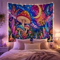 thumbnail image 2 of Stained Glass Mosaic With Dark Outlines Defining Each, Mystical Fantasy for Space Lovers, Galaxy Room Decor, Mother's Day Gift, Tapestry Wall Hanging for Bedroom and Dorm, 2 of 7