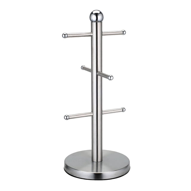 Soporte de taza de 6 tazas Organizador de metal de árbol Soporte de encimera diversificado Soporte de taza de de secado multiusos Estante para