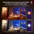 thumbnail image 4 of Helloify Edison ST19 (ST64) Bombilla LED inteligente WiFi, estilo vintage, cambio blanco sintonizable, funciona con Alexa Google Home (sin hub), E26, 2700K-6500K, 2 unidades, luz blanca, 4 of 6