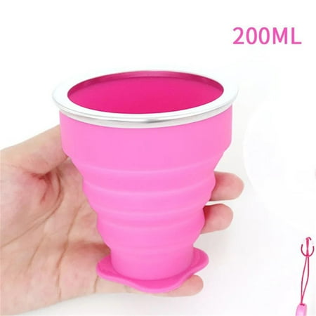 

200ML Outdoor Portable Water Cup Foldable Unbreakable Space Saving Cups Safe Healthy Environmentally Friendly Silicone Drinkware