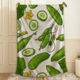 thumbnail image 5 of Yibo Pickles Blanket Flannel Soft and Comfortable Anti-static Bed Sofa Blanket, 5 of 7