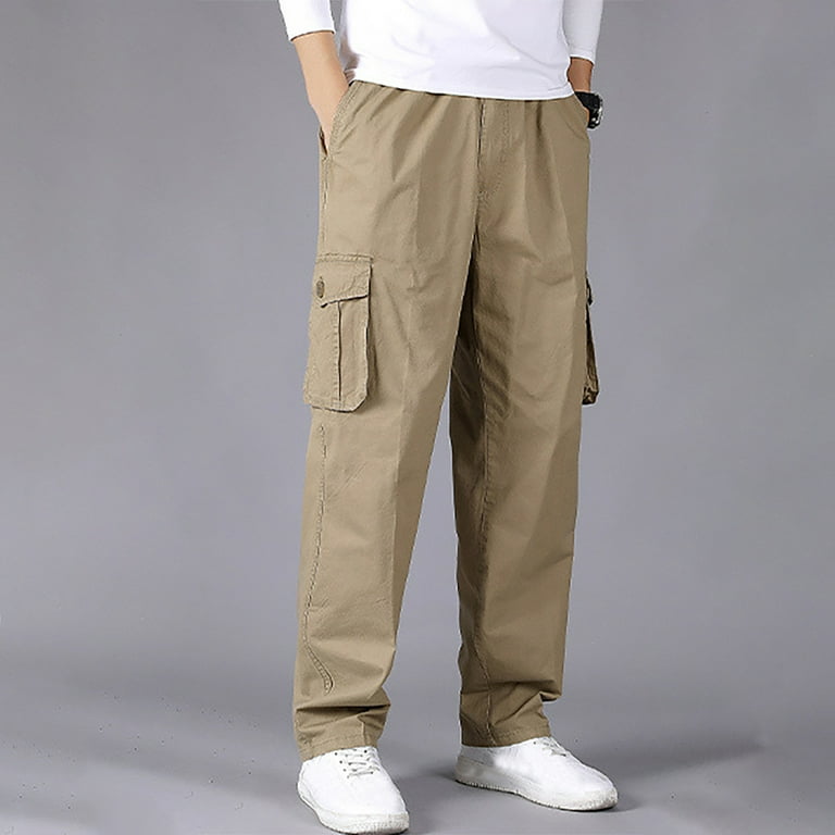 Xysaqa Men's Cargo Pants - Men Big & Tall Casual Relaxed