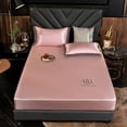 thumbnail image 1 of Three Pieces One Set Of Summer Ice Silk Mat Machine Washable Summer Sleeping Mata Summer Mat Mattress Home Accessories Gold, 1 of 7