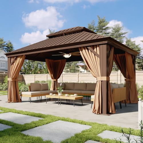 Sojag Beach I 12' x 13' Hardtop Gray Square Gazebo - Walmart.com