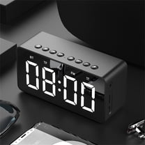 cvlncycling Clearance Digital Alarm Clocks for Bedrooms,Alarm Clock for Kids,3 In 1 Digital Clock With Bluetooth Speaker,Mirror LED Display,Electronic Desk Clock For Kids Bedroom