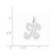 thumbnail image 2 of Finest Gold 14K White Gold Script Letter K Initial Charm, 2 of 2