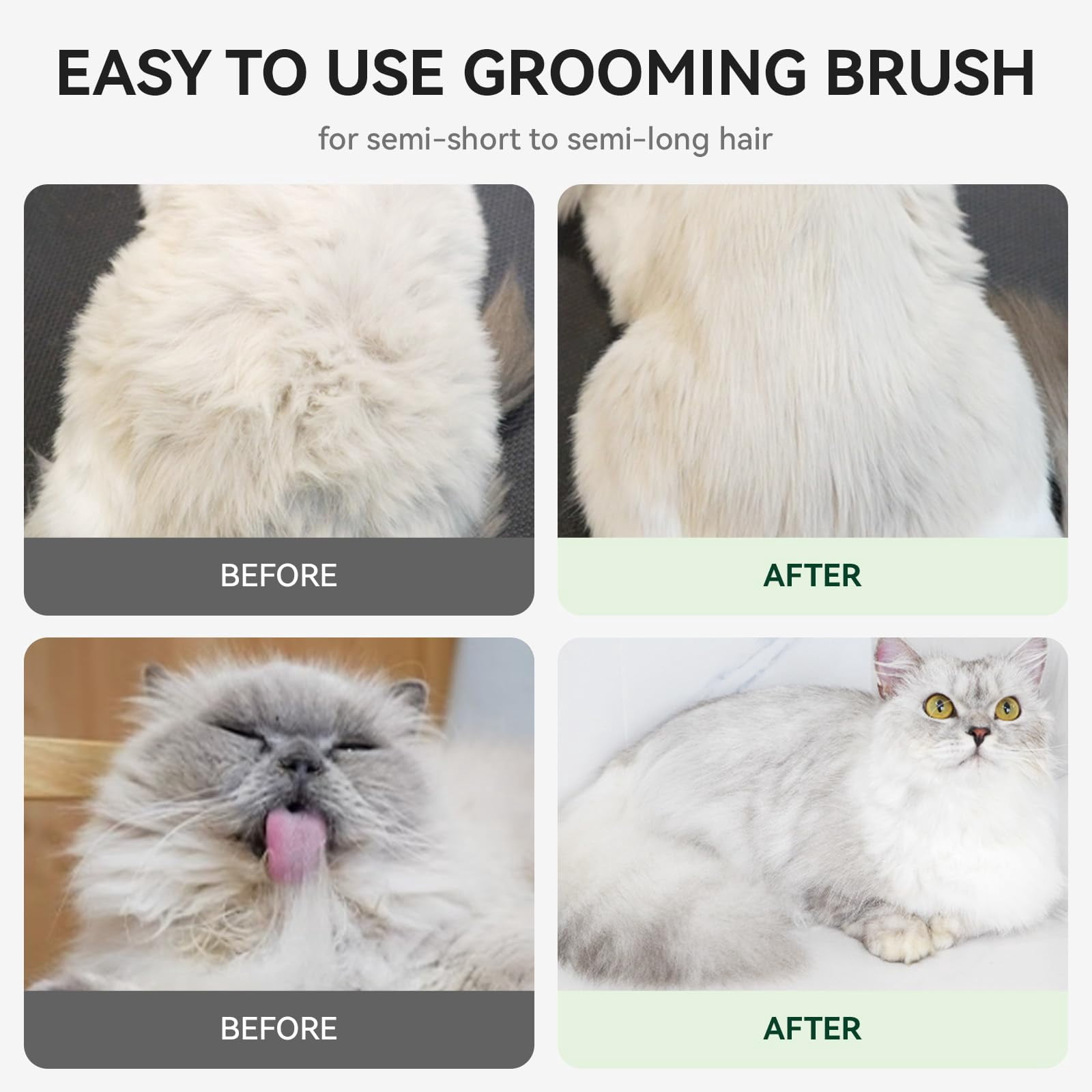 Cat Brush for Shedding, Cat Brushes for Indoor Cats, Cat Brush for Long or Short Haired Cats, Cat Grooming Brush Cat Comb for Kitten Rabbit Massage Removes Loose Fur