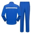thumbnail image 3 of Penkiiy Unisex Work Suit With Long Sleeves Coat Jacket And Reflective Pants Color Blocking Set 2XL Blue, 3 of 3
