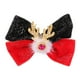 thumbnail image 2 of Pinzas para el pelo navideñas SUSUchens, horquilla con lazo de asta y bola de pelo, accesorio para el pelo navideño con lazo para mujer y niña, color rojo y negro, 2 of 8