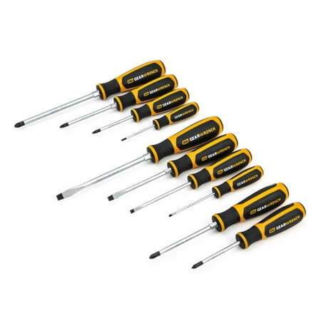 Gearwrench 10 Pc Phillips®/slotted/pozidriv® Dual Material Screwdriver Set