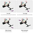 thumbnail image 4 of Hoverboard Go Kart Kit Hoverboard Seat Attachment Hoverkart Length-adjustable go kart Seat for Hoverboard in 6.5”-10”Graffiti White, 4 of 5