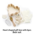 thumbnail image 3 of Yuarrent Juego de baño de 6 uds., flor de baño de en forma de corazón, bola de esponja de piedra pómez, herramientas de hidratantes, Juegos de accesorios de baño traje de oso Yuarrent HA074800-01, 3 of 6