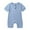 Light Blue, variant on Girls' Jumpsuits & Rompers Child'S Summer Jumpsuit Boys and Girls Baby Botton Short Sleeve Round Neck Cute Solid Shorts Rompers New Casual Winter Jumpsuits Navy 6 Months