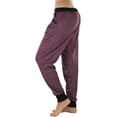 thumbnail image 3 of ToBeInStyle Women's Marled Print French Terry Jogger Pants with Cuff Ends, 3 of 7