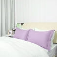thumbnail image 3 of PiccoCasa 2 Pack 1800 Microfiber Oxford Pillowcases,  Queen Lavender, 3 of 7