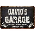 thumbnail image 1 of DAVID'S Garage Black Grunge Sign 8x12 Decor Gift 108120005150, 1 of 1