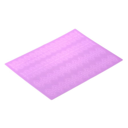

1 Pc Silicone Lace Mat Cake Fondant Lace Floral Pad Candy Decorating Supplies Sugar Paste Baking Mould (Purple)