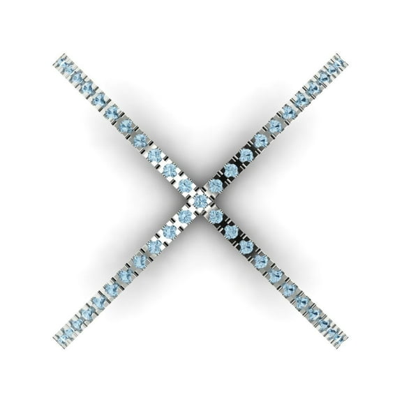 0.245 ctw Statement Anniversary Ring for Women | Round Cut Natural Sky Blue Topaz | Hyperallergenic Solid 18K White Gold