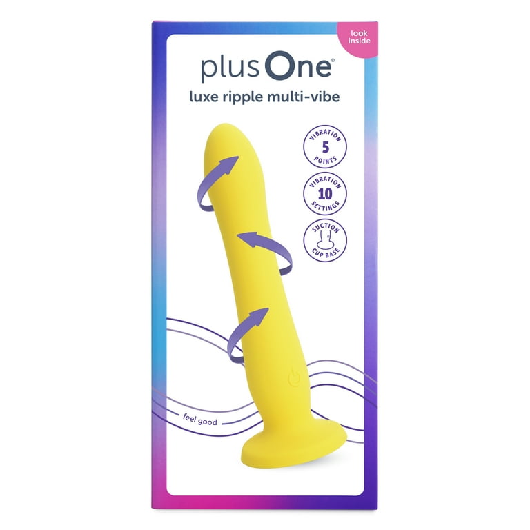 plusOne Luxe Ripple Multi-Vibe Dildo, 10 Settings, Waterproof, Premium  Silicone, Strong Suction Base - Walmart.com