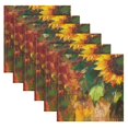 thumbnail image 6 of Qxltty Sunflower Bouquet Napkins 20×20in Perfect for Parties Dinners Weddings Cocktail Housewarming Cloth Napkins Set of 1, 6 of 8