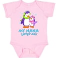 thumbnail image 3 of Inktastic My Nana Loves Me Cute Penguins Girls Baby Bodysuit, 3 of 5