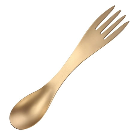 

LYCAQL Multifunctional Tableware Spoon Creative Stainless Steel Spoon Fork Dual Purpose Spoon Fork