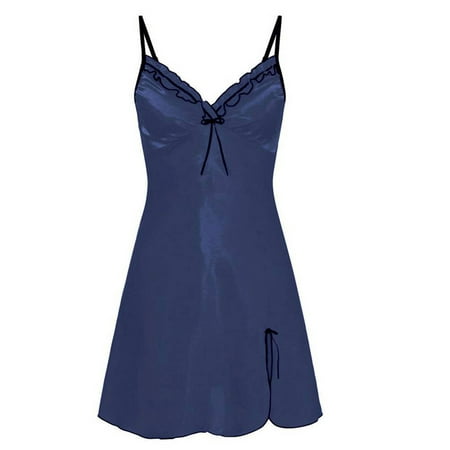 

JustVH Women Plus Size Nightgown Spaghetti Strap Sleepwear Female Night Dress