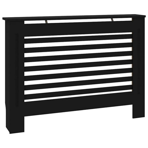 Pemberly Row Durable 44.1"x7.5"x32.1" MDF Radiator Cover in Black