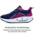 thumbnail image 3 of Womens Arch Support Walking Shoes Orthotic Fashion Sneakers Tennis Shoes for Plantar Fasciitis Pain Relief BlueRose Size 8.5, 3 of 5