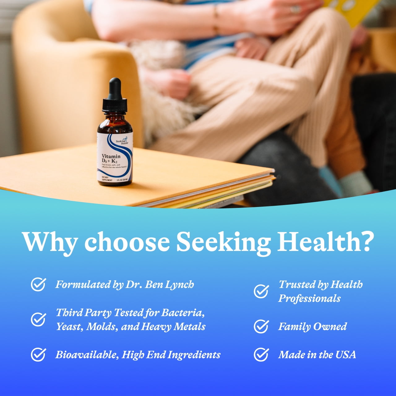 Seeking Health Vitamin D3 + K2 Drops, 1 fl oz (30 ml)