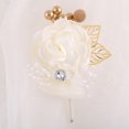 thumbnail image 4 of CSChome Wrist Flower For Wedding Faux Pearl Wrist Flower Adjustable Stunning Wedding Accessory Fade less Beautiful Wrist Flower Wedding Supply (Set of 1), 4 of 7