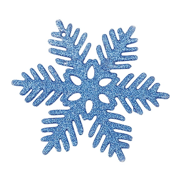 TIMIFIS 24pcs Christmas Snowflake Ornaments Plastic Glitter Snow Flakes Ornaments for Winter Christmas Tree Decorations Snowflakes