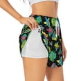 thumbnail image 2 of Haiem Geometric Dinosaur Women's 2 in 1 Running Shorts - Lightweight Athletic Workout Gym Yoga Breathable Sports Shorts Liner with Phone Pockets-Small, 2 of 9