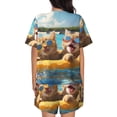 thumbnail image 3 of Lsque Sunglasses Beach Kittens Women's Short-Sleeved Pajama Set - 2 Piece Soft and Lightweight Sleepwear Set-4X-Large, 3 of 9