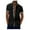 Black, variant on KIHOUT Men's Summer Contrasting Colors Shirt Casual Short Sleeve Cuff Collar Turndown Neck Blouses