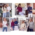 thumbnail image 5 of PRETTYGARDEN Women's Lace Patchwork Long Sleeve Shirts | Soft Casual Tops,Irregular Asymmetrical Hem,Crew Neck Thermal Blouses,Loose Fit Layer Tee,Fashion Fall Winter Daily Wear, 5 of 10