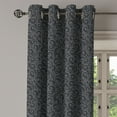 thumbnail image 3 of Ambesonne Dark Grey Grommet Curtain, Royal Floral Curls, 50" x 63", Dark Grey, 3 of 6