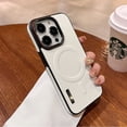 thumbnail image 1 of Business Double Color Leather Magsafe Case for iPhone 12 13 16 15 Pro Max Magnetic Matte Soft Shockproof Cover for iPhone 15Pro tzw, 1 of 7