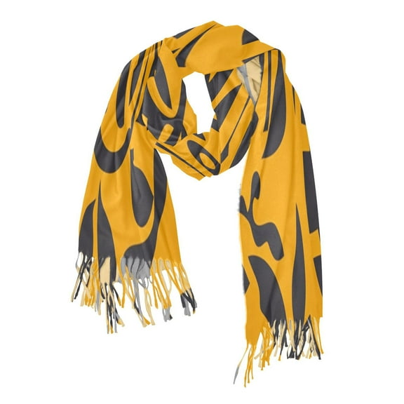 Repeating Pattern Pumpkin Soft Stylish Scarf 86.6''x30.7'' Lightweight and Warm, Breathable