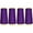 PURPLE, variant on Threadart Polyester Serger Thread - 2750 yds 40/2 - Purple - 56 Colors Available - 4 Cone Bundle Pack