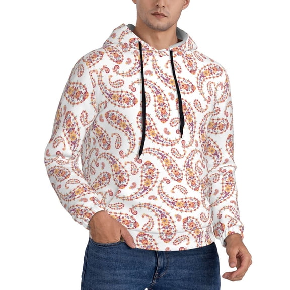 Hoodies for Men - Paisley Pattern No.9095 Long Sleeve Comfrt Men'S Fashion Hoodies & Sweatshirts, Sweatshirts for Men Hoodies Pullover Clothing Clothes with Pouch