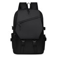 thumbnail image 1 of Mochila para computadora portátil, mochila de viaje para exteriores, mochila liviana para viajes de negocios y trabajo, negra, 1 of 5